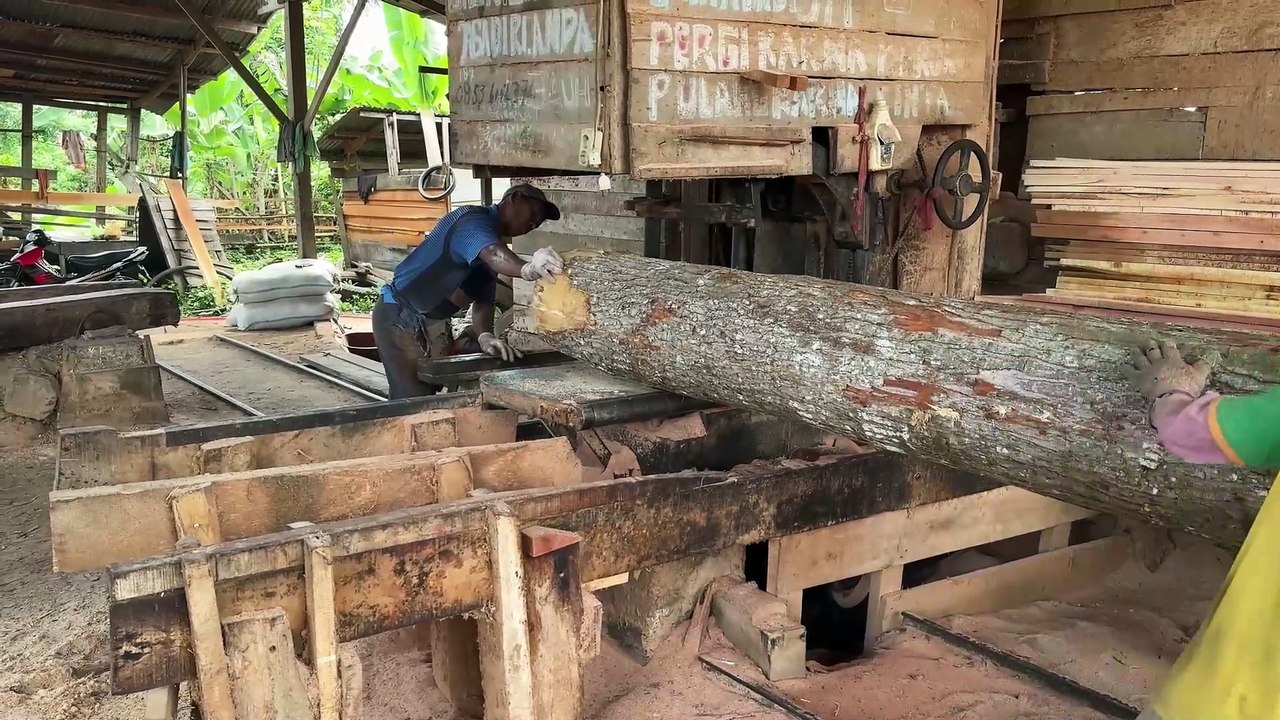 Turning Logs into Wooden Beams with a 3x20 Sawmill