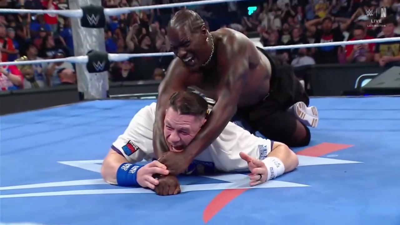 WWE Smack Down _June 13, 2025 - R - Truth vindictive hits a perfect STF on John Cena as CM Punk walks away after heated confrontation with John Cena