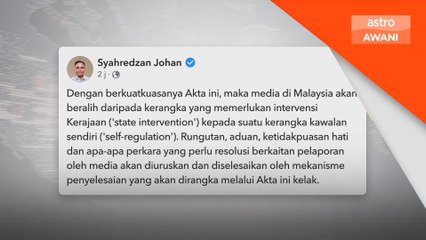 Akta Majlis Media penanda aras baharu reformasi media