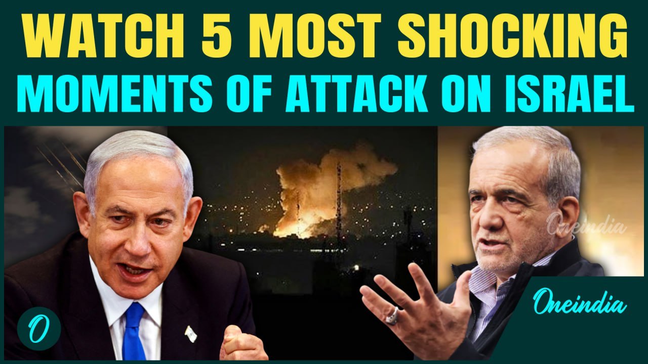 WATCH: 5 Most JAW-DROPPING Videos Of Iranian Attack On Israel | Sirens Wail, Missiles Rain Down