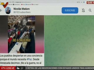 Presidente Nicolás Maduro: Los pueblos despiertan en una conciencia porque el mundo necesita paz