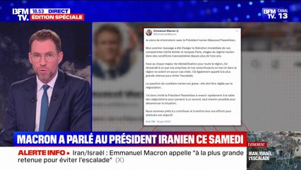 Conflit Israël-Iran: Emmanuel Macron a parlé avec le président iranien Massoud Pezeshkian