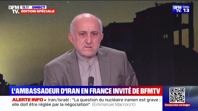 Conflit Israël-Iran: pour Mohammad Amin Nejad, ambassadeur d'Iran en France, Israël a commencé une guerre unilatérale sans justification valable