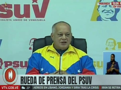 Sec. Gral. PSUV Cabello dio a conocer los nombres de 86 candidatos para alcaldías en comicios del próximo 27-J