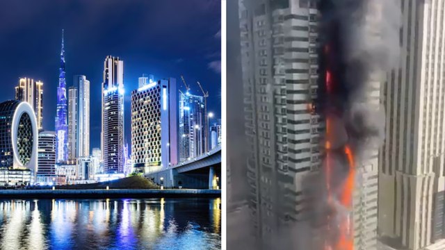 Dubai: Fuerte incendio en rascacielos de 67 pisos Emiratos Árabes