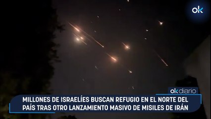 Millones de israelíes buscan refugio en el norte del país tras otro lanzamiento masivo de misiles de Irán