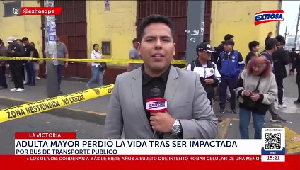 La Victoria: Adulta mayor fallece tras ser impactada por un bus de transporte público