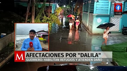 Refuerzan vigilancia y habilitan refugios en Guerrero ante paso de ‘Dalila’