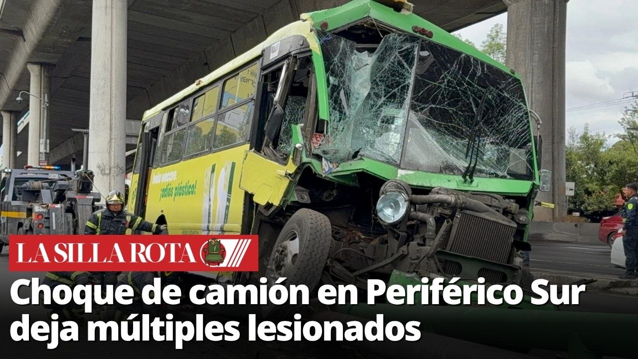 Transporte público se impacta en Periférico Sur y Luis Cabrera, deja al menos14 heridos