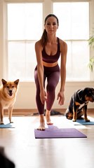 Dogs Taking Yoga Class From Lady Trainer - FunkyPets4u  #funnypets #dog #petvideos #petlovers #cute
