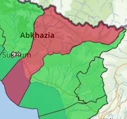Map of Gulripshi District. Peta Distrik Gulripshi. Gulripshi District Map. Map of District of Gulripshi. District of Gulripshi Map. Гәылрыԥшьи араион ахсаала. Карта района Гульрипши. გულრიფშის რაიონის რუკა. Carte du district de Gulripshi. グルリプシ地区の地図