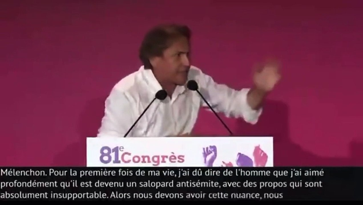 Sous les applaudissements, le député socialiste Jérôme Guedj estime que Jean-Luc Mélenchon, dont il fut un proche, est devenu "un salopard antisémite"