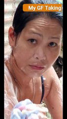 Beautiful Girl Taking Bath and Getting Ready for a Movie