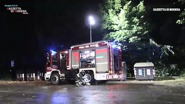 Maltempo a Modena, il forte temporale nella serata di sabato 14 giugno
