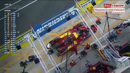 La Ferrari n°51 part à la faute et perd la tête de la course - 24 Heures du Mans