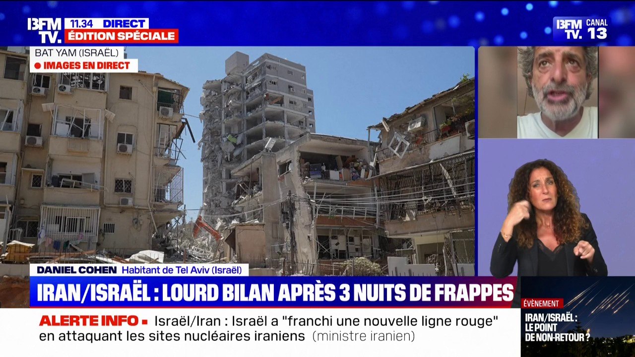 Conflit entre Israël et l'Iran: "La société israélienne est complètement unie", estime Daniel Cohen (habitant de Tel-Aviv)