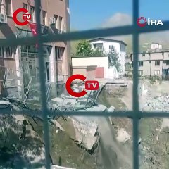 Hakkari'de adliye binasının girişinde çökme