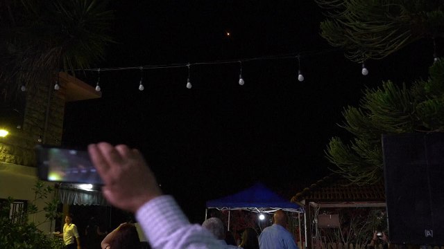 Iranian missiles seen from Lebanese wedding party near Israeli border _ AFP