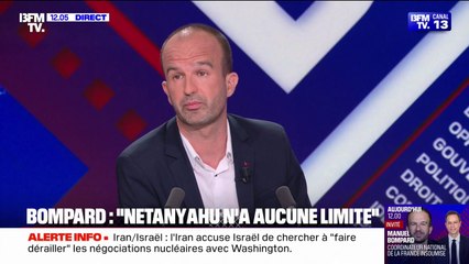 Pour Manuel Bompard (LFI), le conflit entre l'Iran et Israël est "le résultat d'une fuite en avant complètement irresponsable de Benjamin Netanyahu"