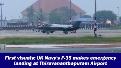 First visuals: UK Navy's F-35 makes emergency landing at Thiruvananthapuram Airport