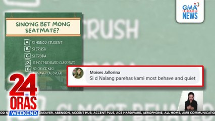 24 Oras Weekend: (Part 3) Armadong SUV ; 4 Pinoy sugatan sa airstrike sa Israel ; Larawan ng anak nasa online kalaswaan? ; atbp.