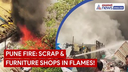 Pune Fire | Chinchwad Nagar Scrap Shop & Furniture Warehouse Blaze, No Casualties
