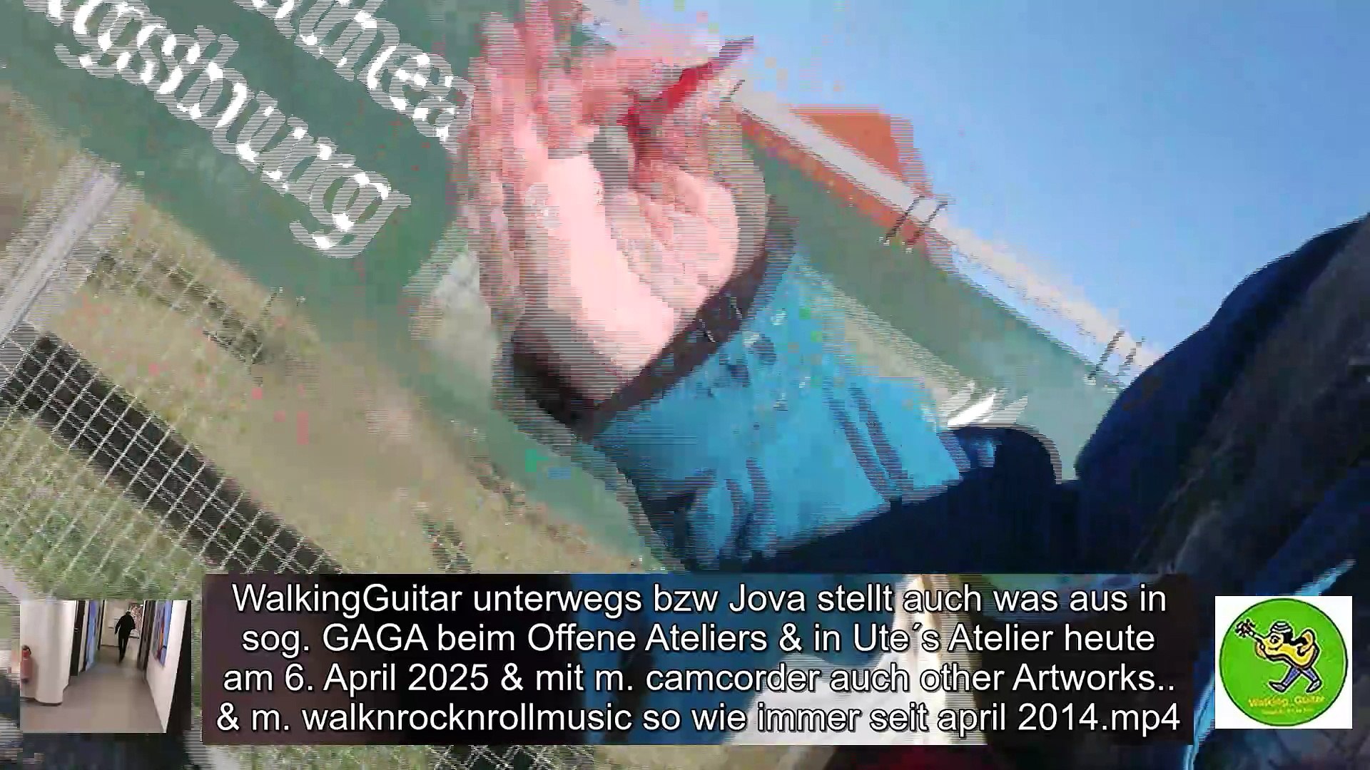 ⁣WalkingGuitar heute am 6.04.2025 & auch wir Ute & i Jova stellen unsere Kunstwerke in Ute´s 