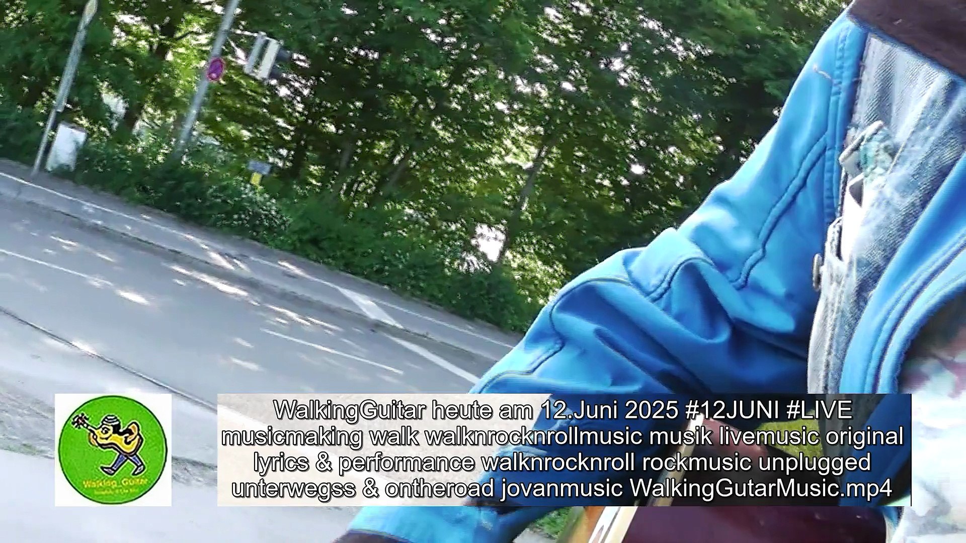 ⁣WalkingGuitar heute am 12.Juni 2025 music-making Walk (rockmusic unplugged) WALKNROCKNROLLMUSIC LIVE