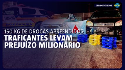 Traficantes têm prejuízo de R$ 750 mil com apreensão de 150 kg de drogas