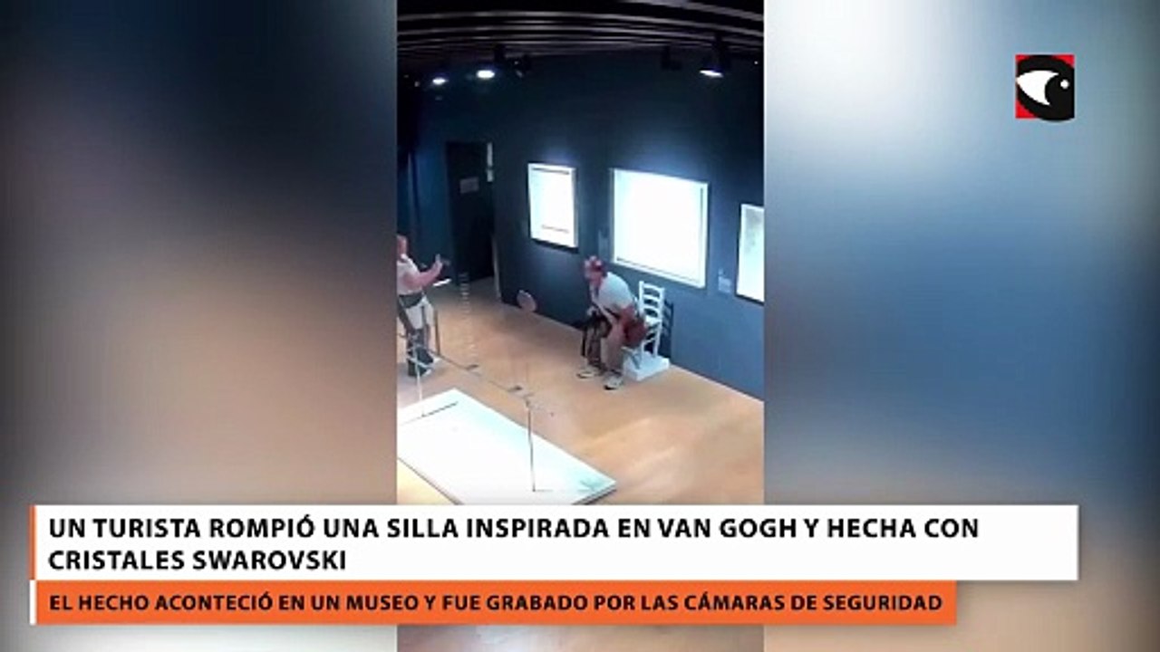 Un turista rompió una silla inspirada en Van Gogh y hecha con cristales Swarovski