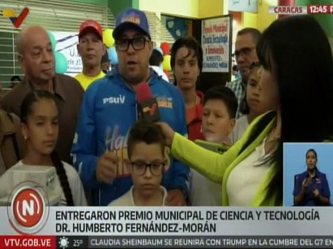 Entregan premio municipal de ciencia y tecnología en la pquia. Macarao de Caracas