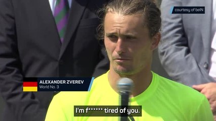 Zverev 'f****** tired of Fritz' after fifth consecutive defeat