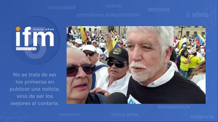 EN EXCLUSIVA: Enrique Peñalosa desde la Plaza de Bolívar en la Marcha del Silencio en contra de los violentos y sin politiquería