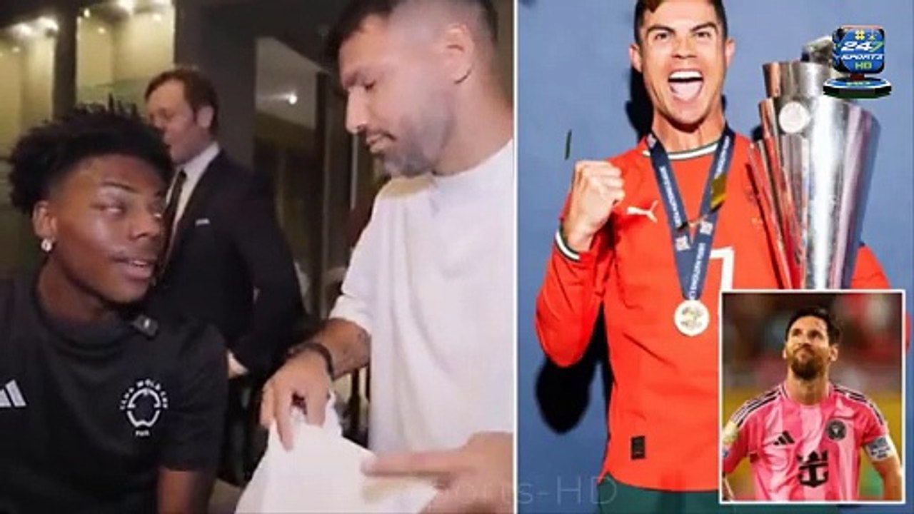 legend Sergio Aguero mocks Cristiano Ronaldo's Nations League triumph while taunting Speed as he sticks up for Lionel Messi at Club World Cup