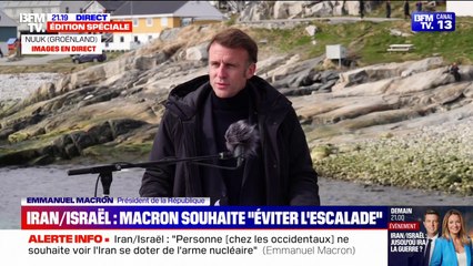Conflit Israël-Iran: pour Emmanuel Macron, "la prolifération nucléaire iranienne constitue une menace pour Israël et pour nous-mêmes"