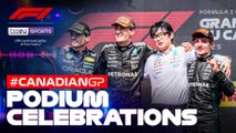 Podium Celebrations | Formula 1 Canadian Grand Prix 2025