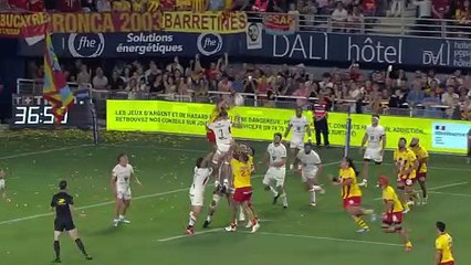 TOP 14 - Essai de Posolo TUILAGI (USAP) - USA Perpignan - Stade Toulousain