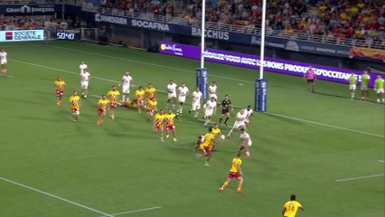 TOP 14 - Essai de Jefferson Lee JOSEPH (USAP) - USA Perpignan - Stade Toulousain