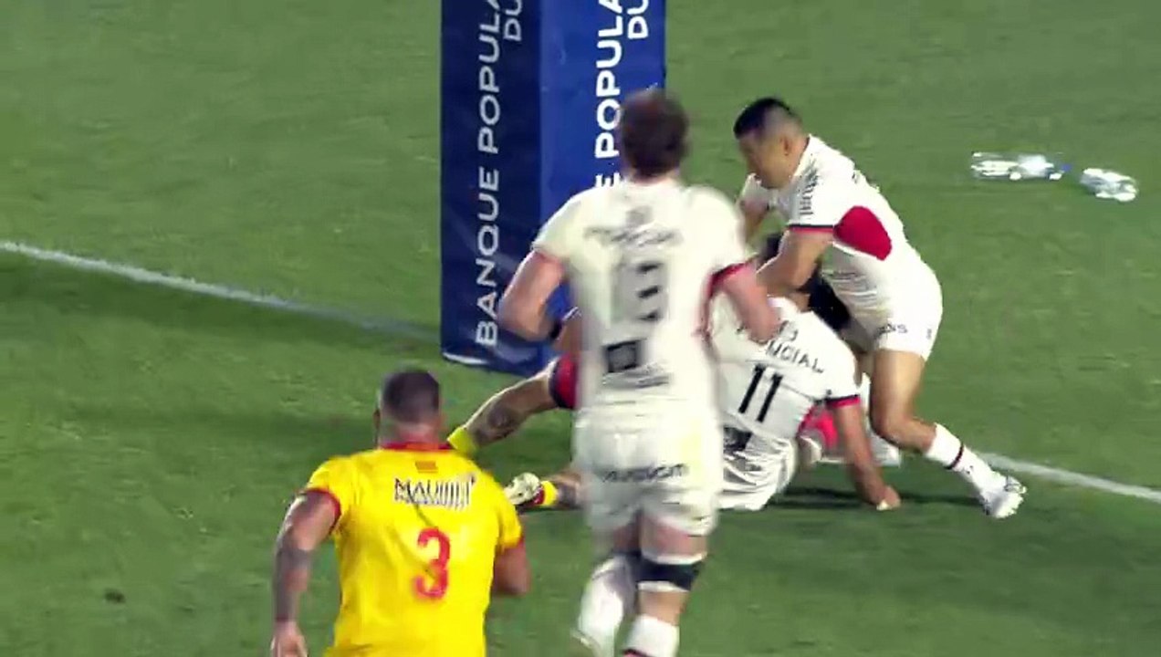 TOP 14 - Essai de Jefferson Lee JOSEPH 2 (USAP) - USA Perpignan - Stade Toulousain