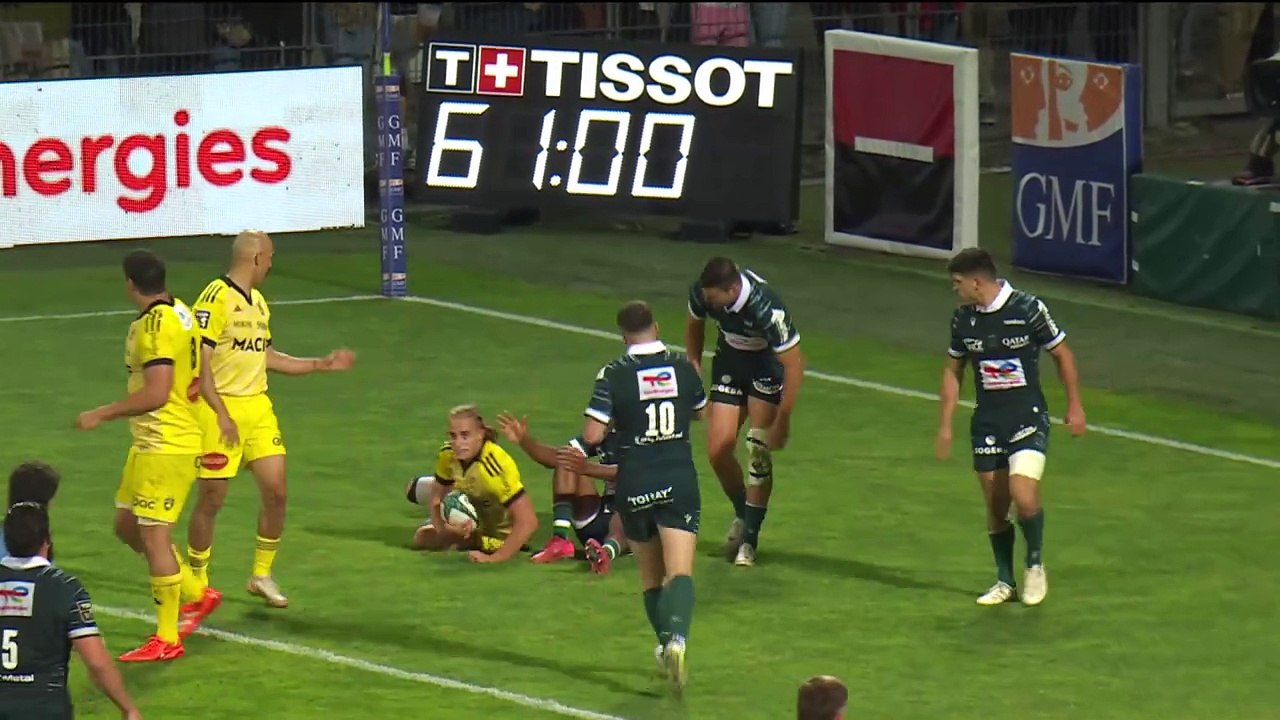 TOP 14 - Essai de Hoani BOSMORIN (SR) - Section Paloise - Stade Rochelais