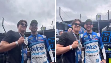 Osmar Olvera muestra apoyo a Daniel Suárez en Nascar Mexico City Weekend