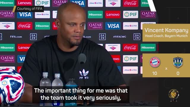 Kompany subdued despite Bayern's 10-0 thrashing over Auckland