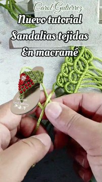 tutoriales de Sandalias tejidas en macrame