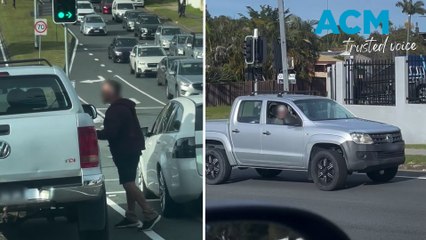 Gold Coast road rage explodes in wild roadside punch-up