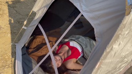 CAMPING in the forest camping in the rain cooking, nature sounds, relax, ASMR part 4