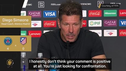 Simeone points at financial differences after heavy loss to PSG