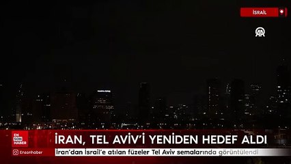 İran'dan İsrail’e atılan füzeler Tel Aviv semalarında görüntülendi