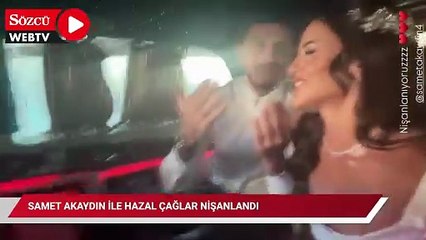 Samet Akaydın ile Hazal Çağlar nişanlandı