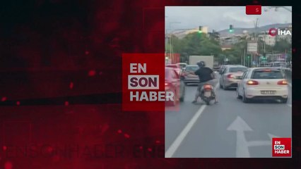 Samsun'da motosikletli sürücü otomobile vurdu