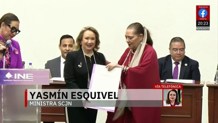 Yasmín Esquivel celebra entrega histórica en primera elección judicial